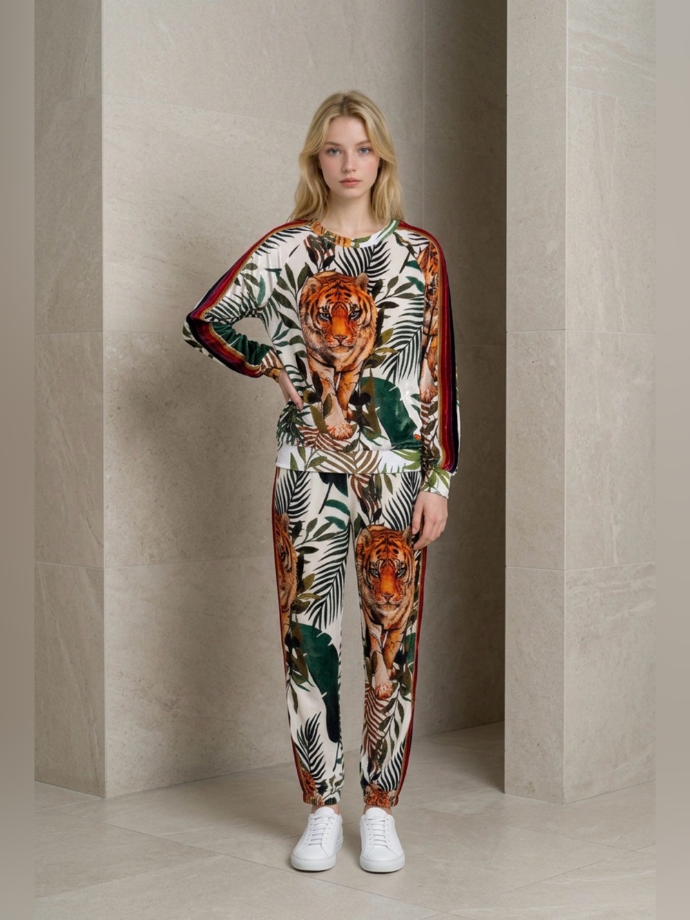 Aviator Nation Multicolor Tiger Print set